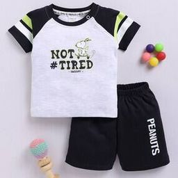 Snoopy Print T-Shirt with Shorts-42