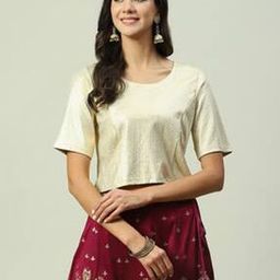 Woven Round-Neck Top-image-1