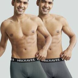Men Pack of 2 Trunks with Elasticated Waist-image-59