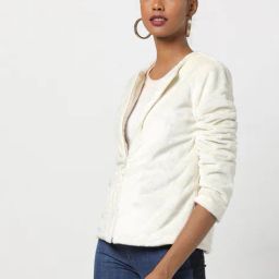 fig Textured Zip-Front Jacket image 1