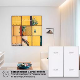 Golens A20W1 Smart WIFI Light Switch, Push-button Light Switch, No Neutral Required, LED Backlight, Works with Google Home and Alexa, Timer, Multi-Way Control by Smart Life APP (1 GANG) image 3