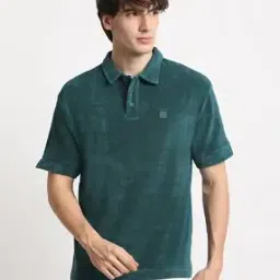 Ribbed Relaxed Fit Polo T-Shirt-image-16