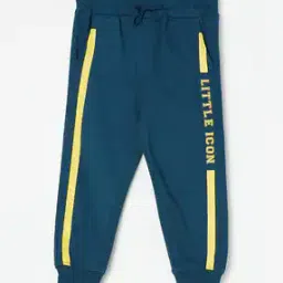 Boys Typographic Print Straight Track Pants-image-8