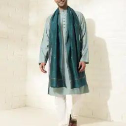 Men Jamdani Stole with Woven Motifs-image-37