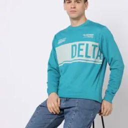 Typographic Print Slim Fit Crew-Neck Sweatshirt-image-75