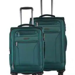 Pack of 2 Striped Luggage Bags with Number Lock-image-13