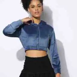 Women Relaxed Fit Zip-Front Crop Hoodie-picture-40