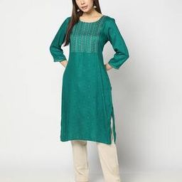 Women Embroidered Straight Kurta-91
