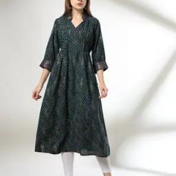 Women Leheriya Print A-Line Kurta-picture-9