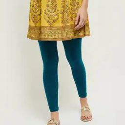 Women Ankle-Length Leggings with Elasticated Waist-image-78