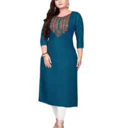 Women Embroidered Straight Kurta-37