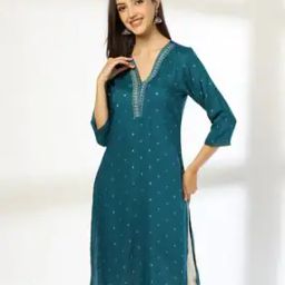 Women All-Over Print Straight Kurta-image-24