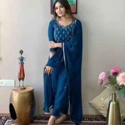 Women Embroidery Straight Kurta Set-image-5
