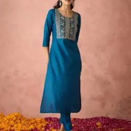 Women Embroidery Straight Kurta Set-image-26