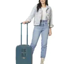 Brand Print Hard Body Small Trolley Bag-image-3