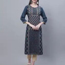 Floral Printed Straight Kurti-17