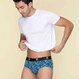 Geometric Print Briefs with Front Pouch-image-25