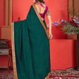 Women Embellished Saree with Tassels-image-4