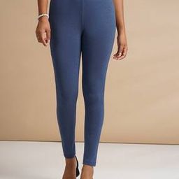 Women Ankle-Length Leggings with Elasticated Waist-image-32