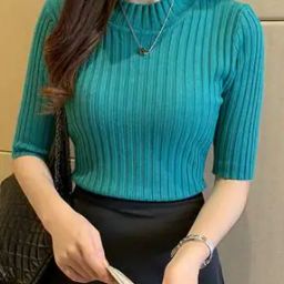 Women Ribbed Slim Fit Top-picture-29