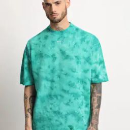 Men Tie & Dye Oversized Fit T-Shirt with Crew Neck-picture-1