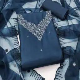 Women Embroidered Unstitched Dress Material-image-23