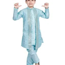 new gen Boys Embellished Sherwani Set-picture-8