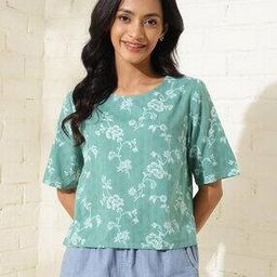 fabindia Women Floral Print Fitted Top-picture-19