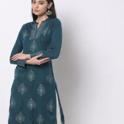 Acrylic Intarsia-Knit Straight Winter Kurta-image-9