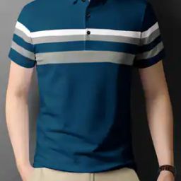Men Stripes Regular Fit Polo T-Shirt-image-52