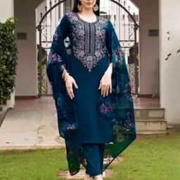 Embroidered Straight Kurta Set-26