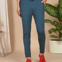 Men Relaxed Fit Trackpants with Drawstrings Waistband-image-7