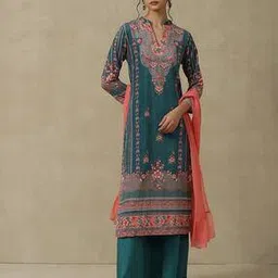 aarke ritu kumar Floral Print Straight Kurta Suit Set-picture-16