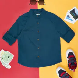 pantaloons junior Boy Regular Fit Mandarin-Neck Shirt-picture-26
