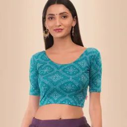 Women Printed Stretchable Slip-On Blouse-picture-27