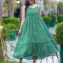 Leaf Print Anarkali Kurti-image-39
