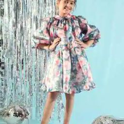 Girls Floral A-line Dress-picture-35