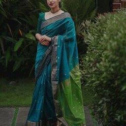 Women Woven Butta Banarasi Saree-image-16