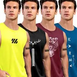 Men Pack of 4 Sleeveless Vest-image-11
