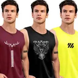 Men Pack of 3 Sleeveless Vest-image-12