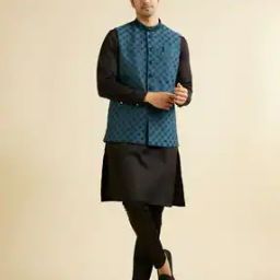 Men Embroidery Regular Fit Nehru jacket-image-11