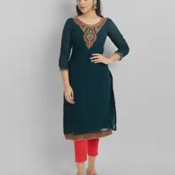 Embroidered Straight Kurti-image-45