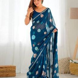 ri-wah Women Embellished Saree with Contrast Border-picture-20