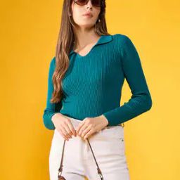 Women Striped Slip-On Pullover-image-71