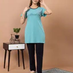  Women Cotton Self-design Nightwear Set-image-54