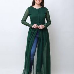 Front Slit Round-Neck Tunic-46