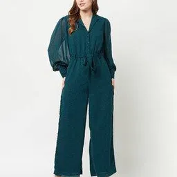 sqew Polka-Dot Jumpsuit with Waist Tie-Up-picture-19