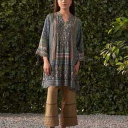 Women Floral A-line Kurti-image-56
