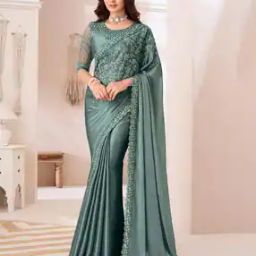 Women Embellished Design Sequins Saree-image-22