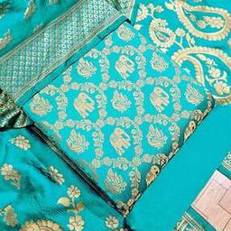Textured Unstitched Dress Material-image-5